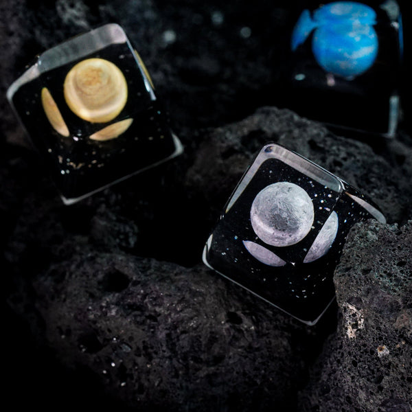 Handmade Earth Galaxy Resin Keycap (Cherry MX)