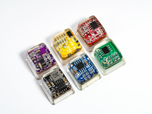 Handmade Coral Ocean Resin Keycap (Pink/Blue Cherry MX)