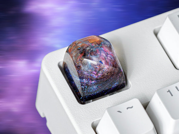 Handmade Pentagon Galaxy Resin Keycap (Cherry MX)
