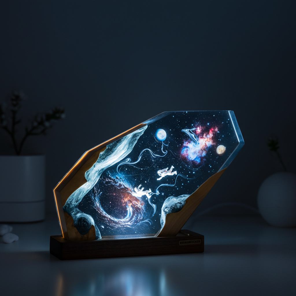 Astronaut Galaxy Space Resin Night Light Lamp Decor – My Store