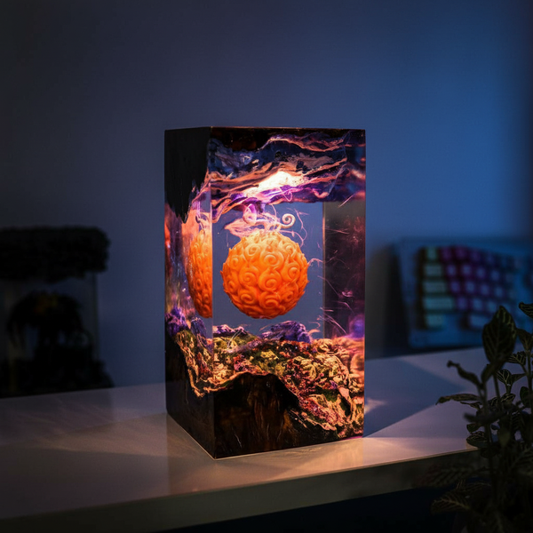 Cursed Devil Fruit Anime Inspiration Resin Lamp Fantasy Night Light Decor