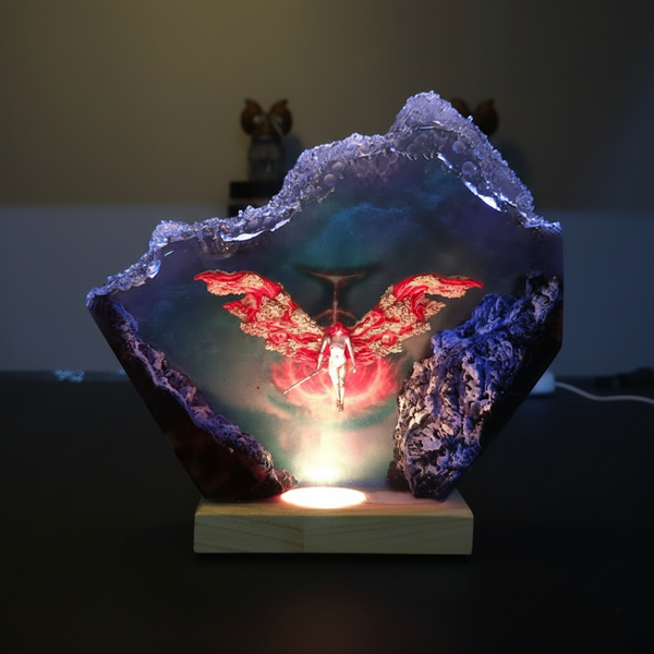 Fantasy Figure Decor Anime Resin Night Light House Warming Birthday Gift