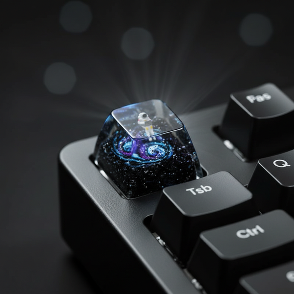 Galaxy Astronaut Handmade Resin Keycap Decor (Cherry MX)