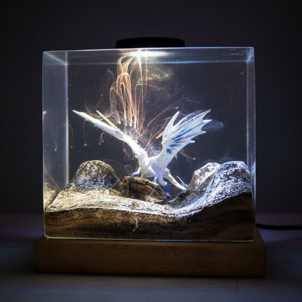 Hunter Monster and Ice Dragon Resin Night Light Lamp Decor
