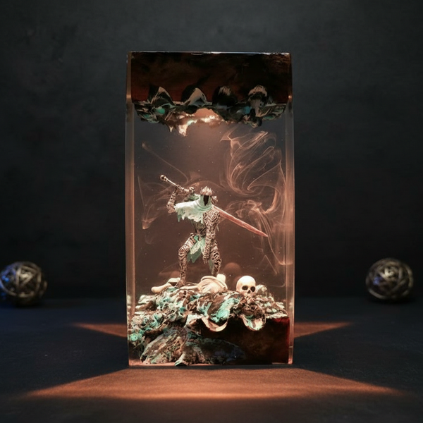 Handmade Gift Skull Game Figure Resin Night Light Lamp Decor