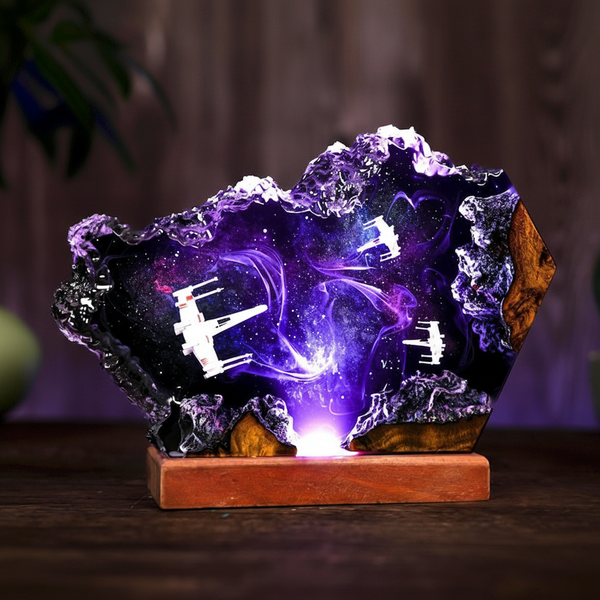 Spacebar Galaxy Space Resin Night Light Lamp Decor