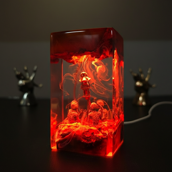 Skulls Bell Game Inspired Resin Lamp Fantasy Night Light Decor