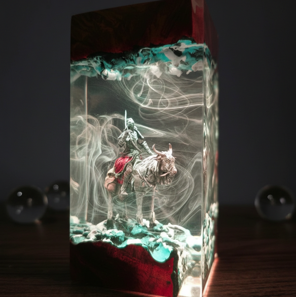 Game Figure Handmade Epoxy Resin Night Light Lamp Decor