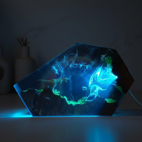 T-Rex Dinosaur Resin Night Light Lamp Decor