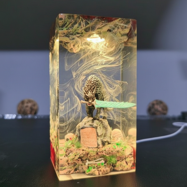 Moonlight Great Sword Resin Night Light Lamp Decor